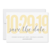 Save the date, wedding, yellow