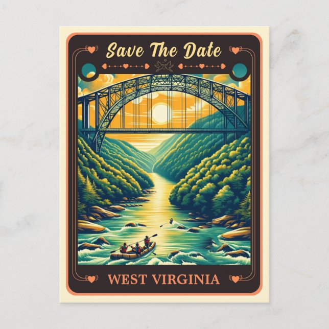 Save the Date | West Virginia Invitation Postcard (Front)