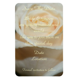 SAVE-THE-DATE WHITE ROSE MAGNET TEMPLATE
