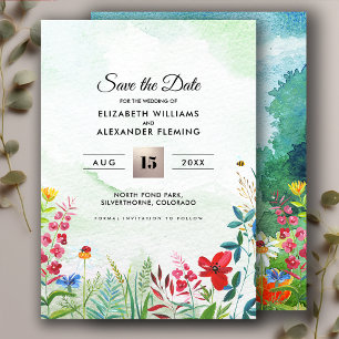 Save the Date. Wild Meadow   Summer Forest Cards