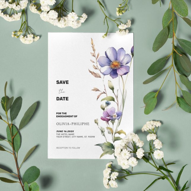 Save The Date Wildflower  Invitation (Creator Uploaded)