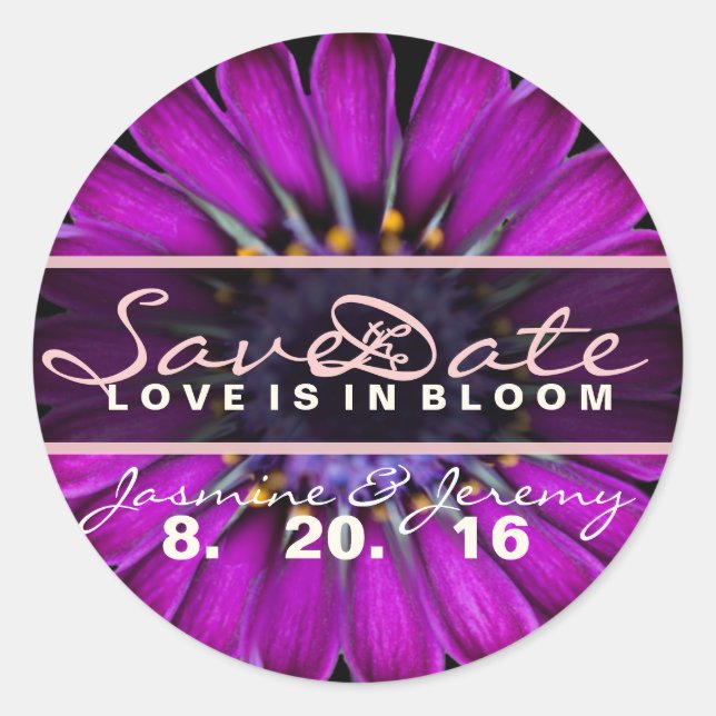 Save the Date Wildflower Stickers (Front)