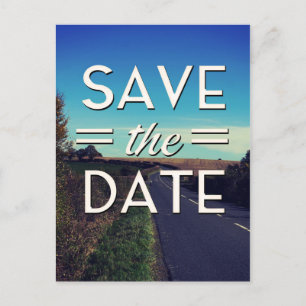Save the Date winding road Postcard