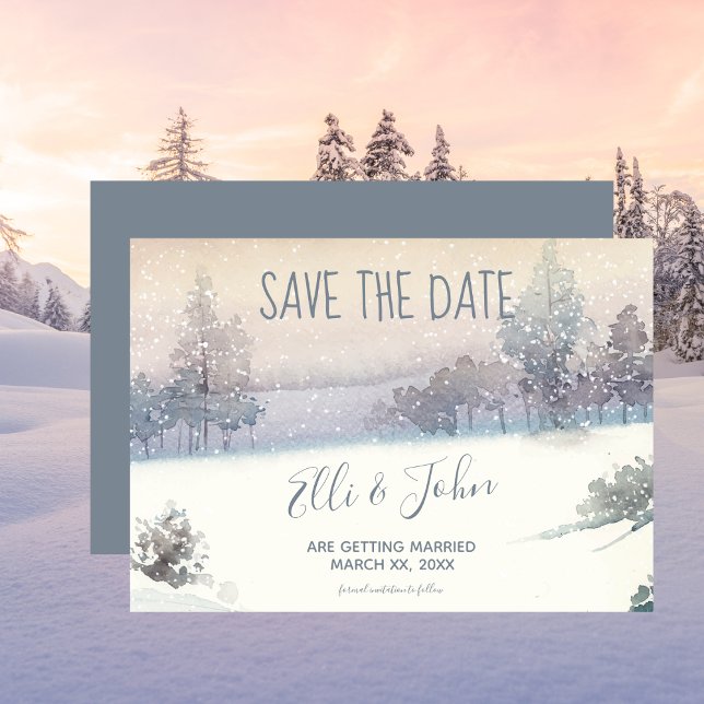Save The Date Winter Wedding Announcement (Save The Date Winter Wedding Announcement)