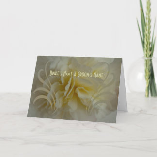 Save the Date with Cream Floral Swirls Design Announcement
