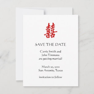 Save the Date with Double Happiness