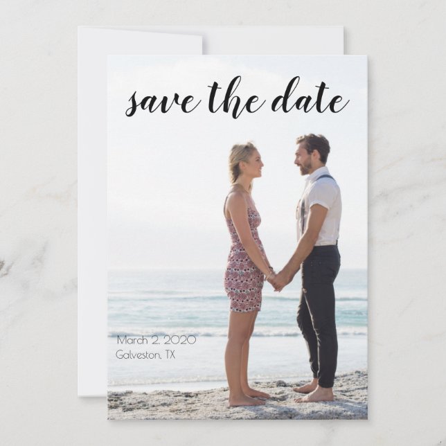 Save the date with photo invitation (Front)