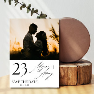 Save The Date With Photo Modern Save the date  Invitation