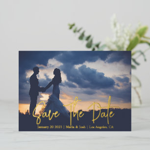 Save the date with photo wedding