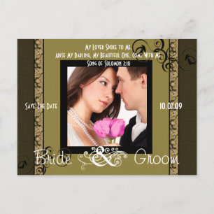 Save The Date with Your Photo Announcement Postcard