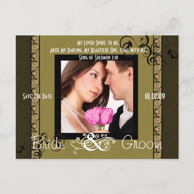 Save The Date with Your Photo Announcement Postcard (Front)