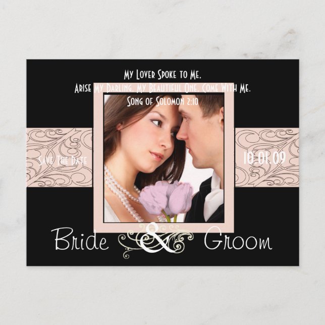 Save The Date with Your Photo Announcement Postcard (Front)