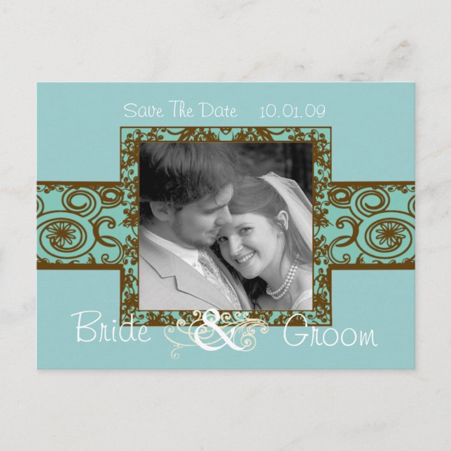 Save The Date with Your Photo Announcement Postcard (Front)