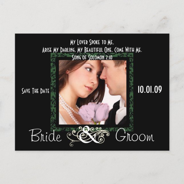 Save The Date with Your Photo Announcement Postcard (Front)