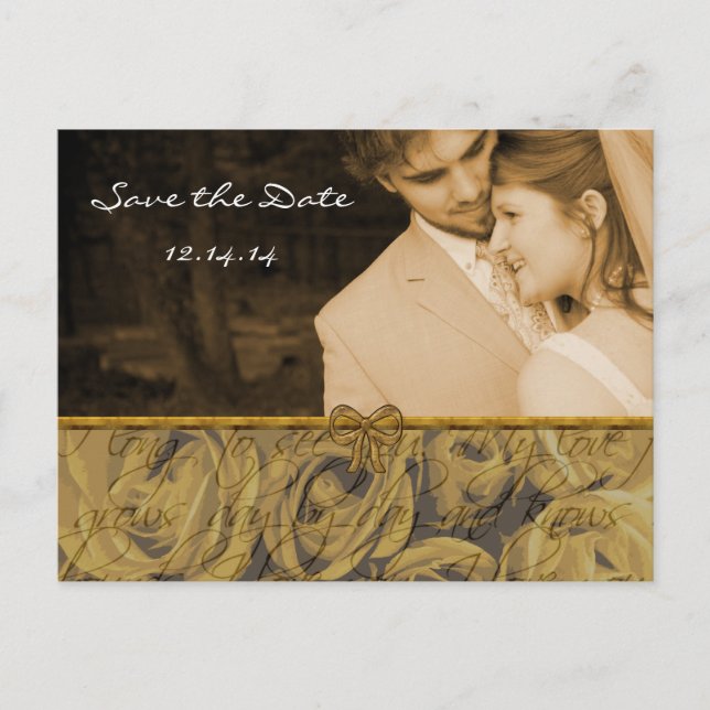 Save The Date with Your Photos Announcement Postcard (Front)