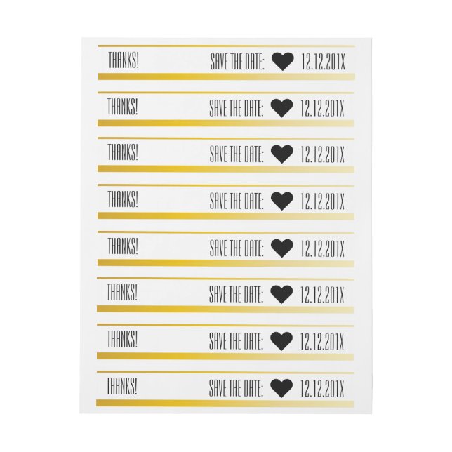 Save the date, ♥ wraparound address label (Sheet)