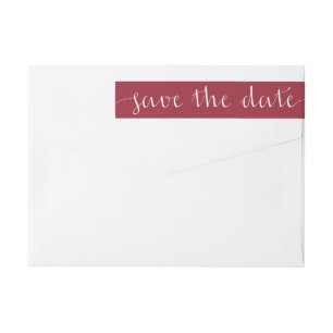 Save The Date Wraparound Return Address Label