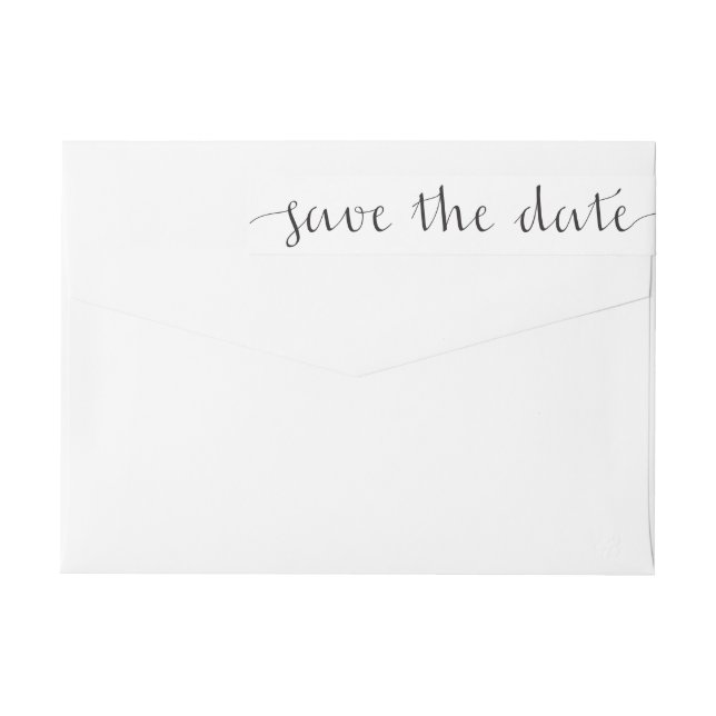 Save The Date Wraparound Return Address Label (Back)
