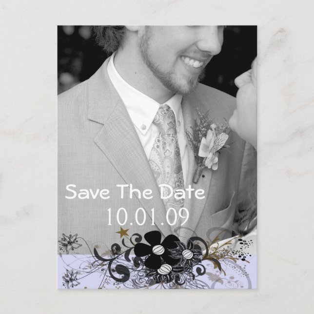 Save The Date Your Photo Announcement Postcard (Front)