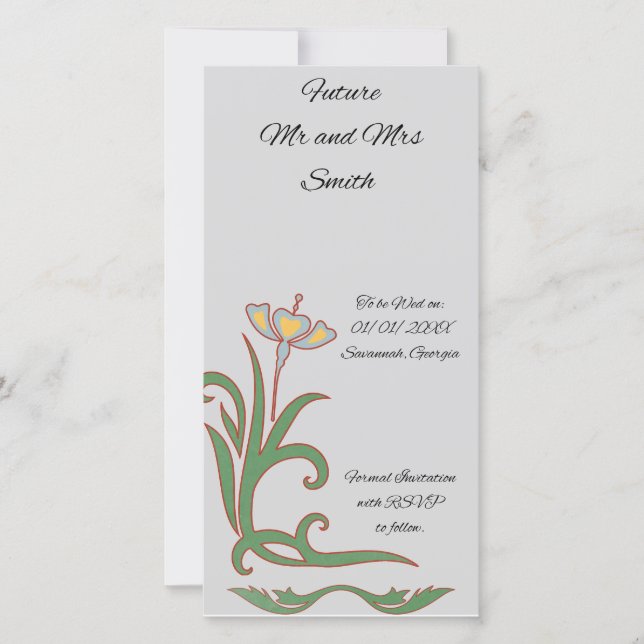  Save the Dates Art Nouveau Style  (Front)