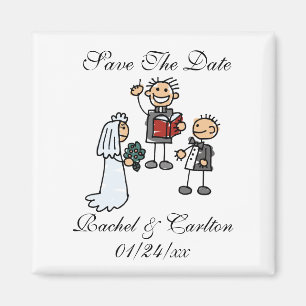 Save The Dates Bride Groom Getting Married Custom  Magnet