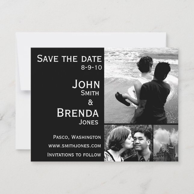 Save the Dates Customisable Wedding Invitations (Front)