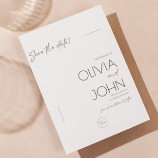 Save the Dates Minimalist Modern Save The Date