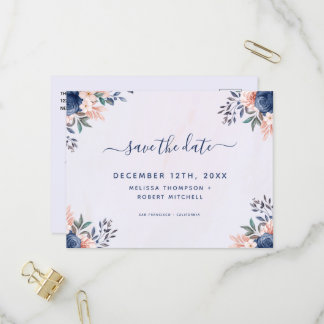 Save the Dates Summer Soft Pastel Floral Postcard