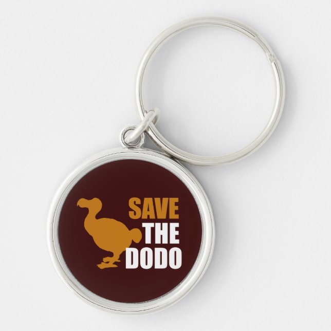 Save The Dodo Bird! Novelty Funny Pin Key Ring (Front)