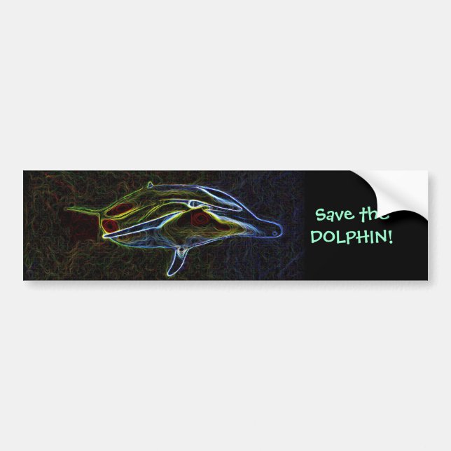 Save The Dolphin bumper sticker (Front)