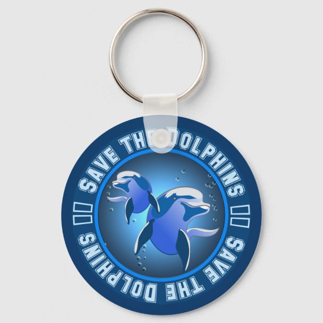 Save the Dolphins Key Ring (Front)