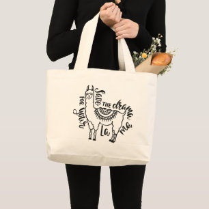 Save The Drama For Your Llama Large Tote Bag