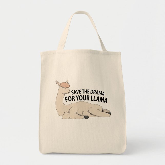 Save The Drama Llama Tote Bag (Front)