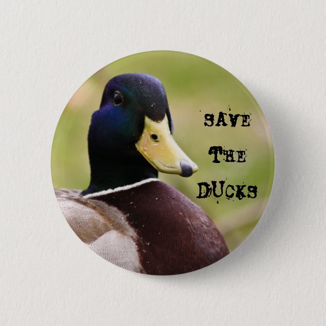 Save The Ducks Button (Front)