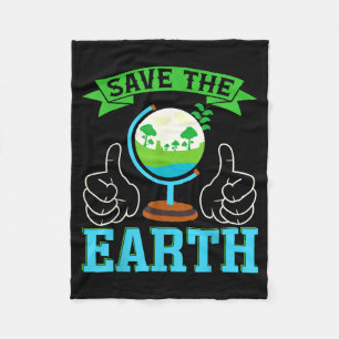 Save The Earth _1 Fleece Blanket