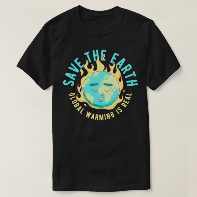 Save The Earth Climate Change Justice T-Shirt (Design Front)