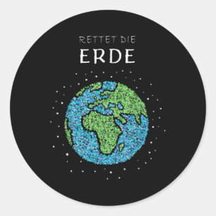 Save The Earth Globe Environmental Protection Clim Classic Round Sticker
