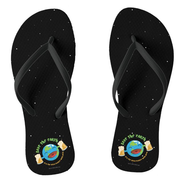 Save The Earth Thongs (Footbed)