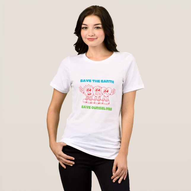 SAVE THE EARTH Tri-Blend SHIRT (Front Full)