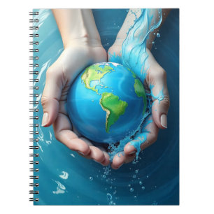 “Save the Earth Water Planet Notebook 