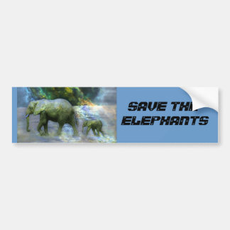 SAVE THE ELEPHANT BUMBER STICKER