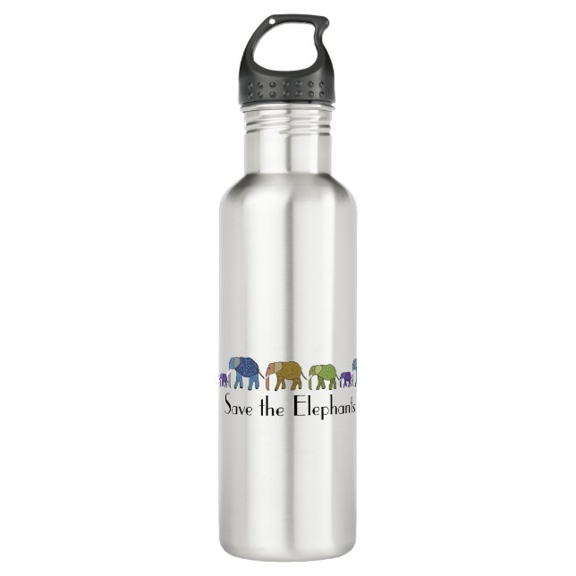 Save the Elephants 710 Ml Water Bottle (Front)