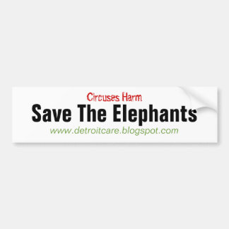 Save The Elephants Bumper Sticker