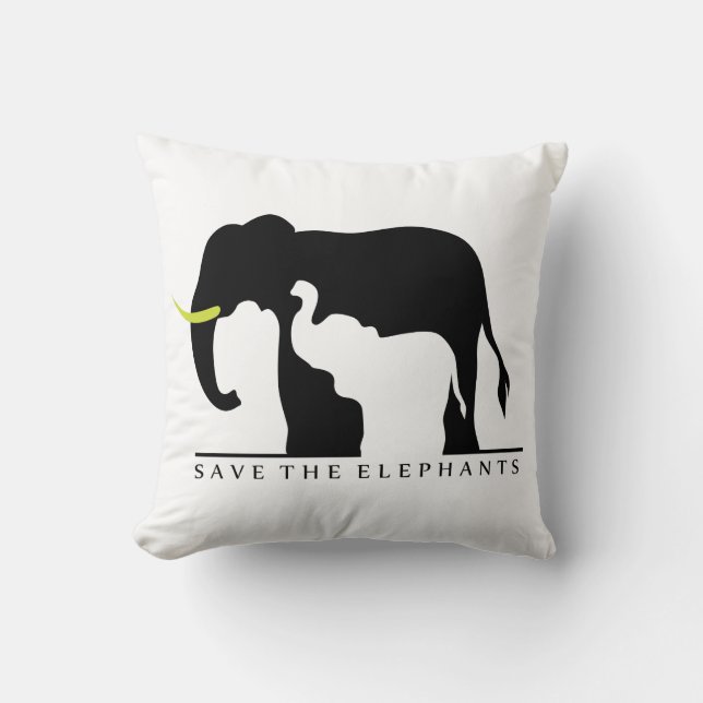 Save the Elephants Cushion (Front)