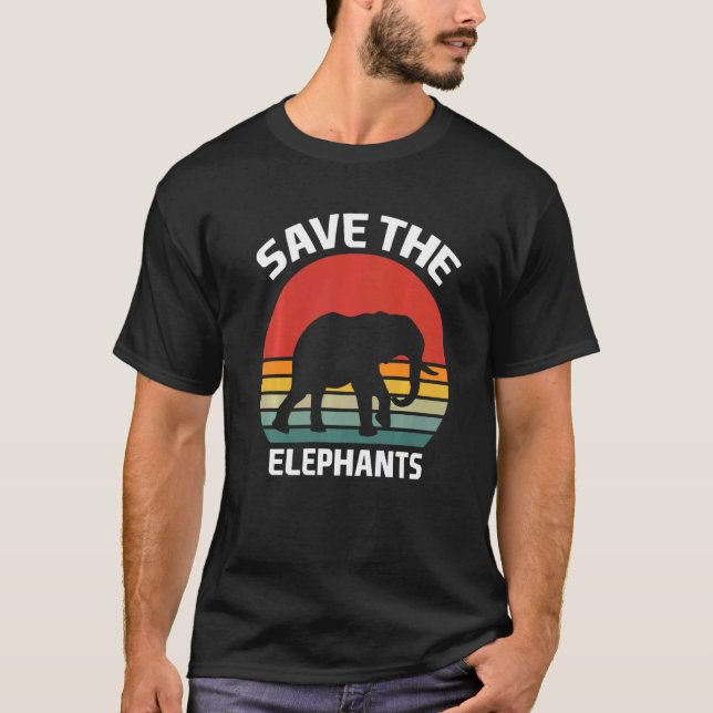 Save The Elephants Elephant Costume Elephant T-Shirt (Front)