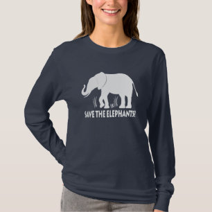 Save the Elephants in Silhouette T-Shirt
