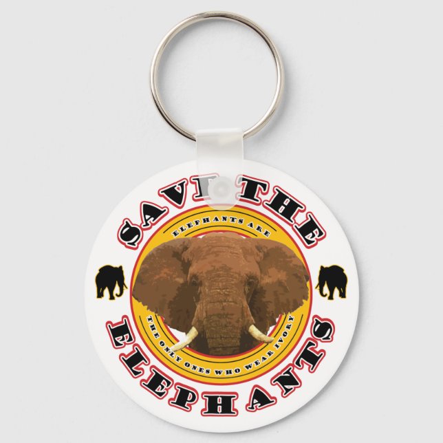 Save the Elephants Key Ring (Front)