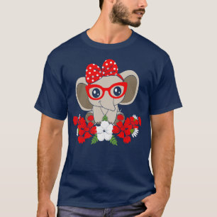 Save the Elephants Mum Red Bow World Elephant Day T-Shirt