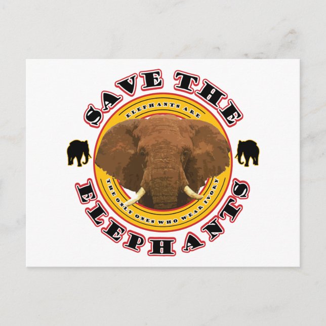 Save the Elephants Postcard (Front)