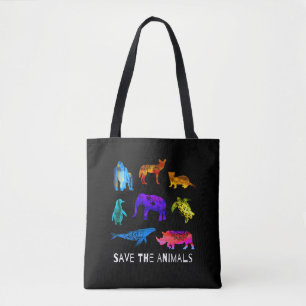 Save The Endangered Animals Tote Bag